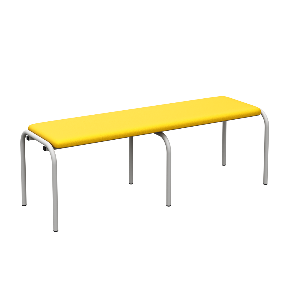 Лавка дитяча на металевому каркасі (кругла труба) Н-340 мм (Л 22) МЕБЛІ-ТЕХНОСТИЛЬ